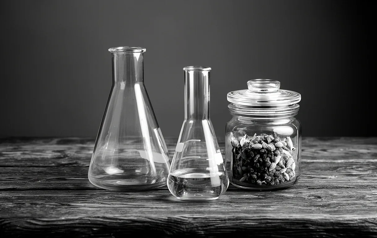 Apothecary glassware used in formulation